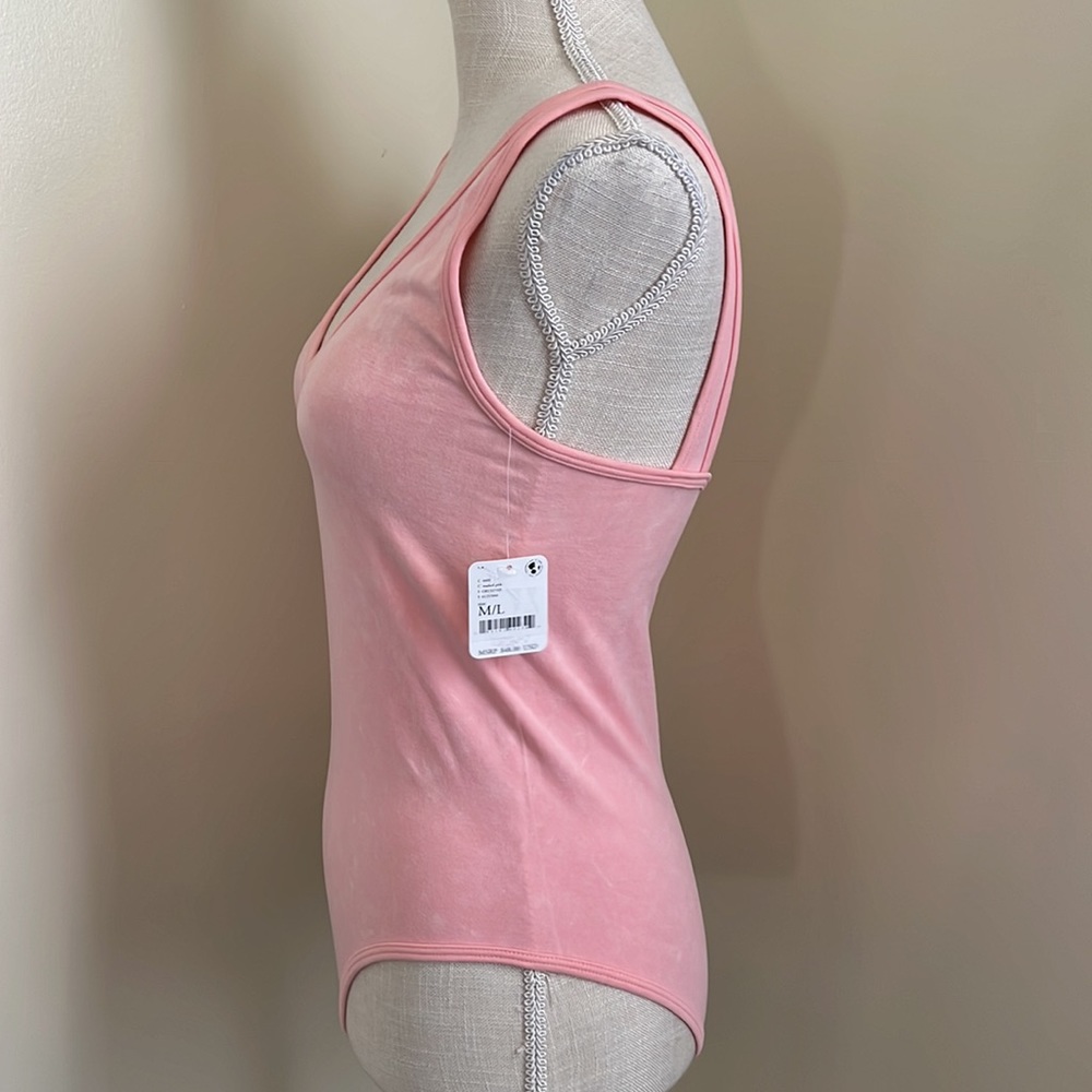 Free People Seamless Tank Bodysuit In Washed Pink - Picture 7 of 12